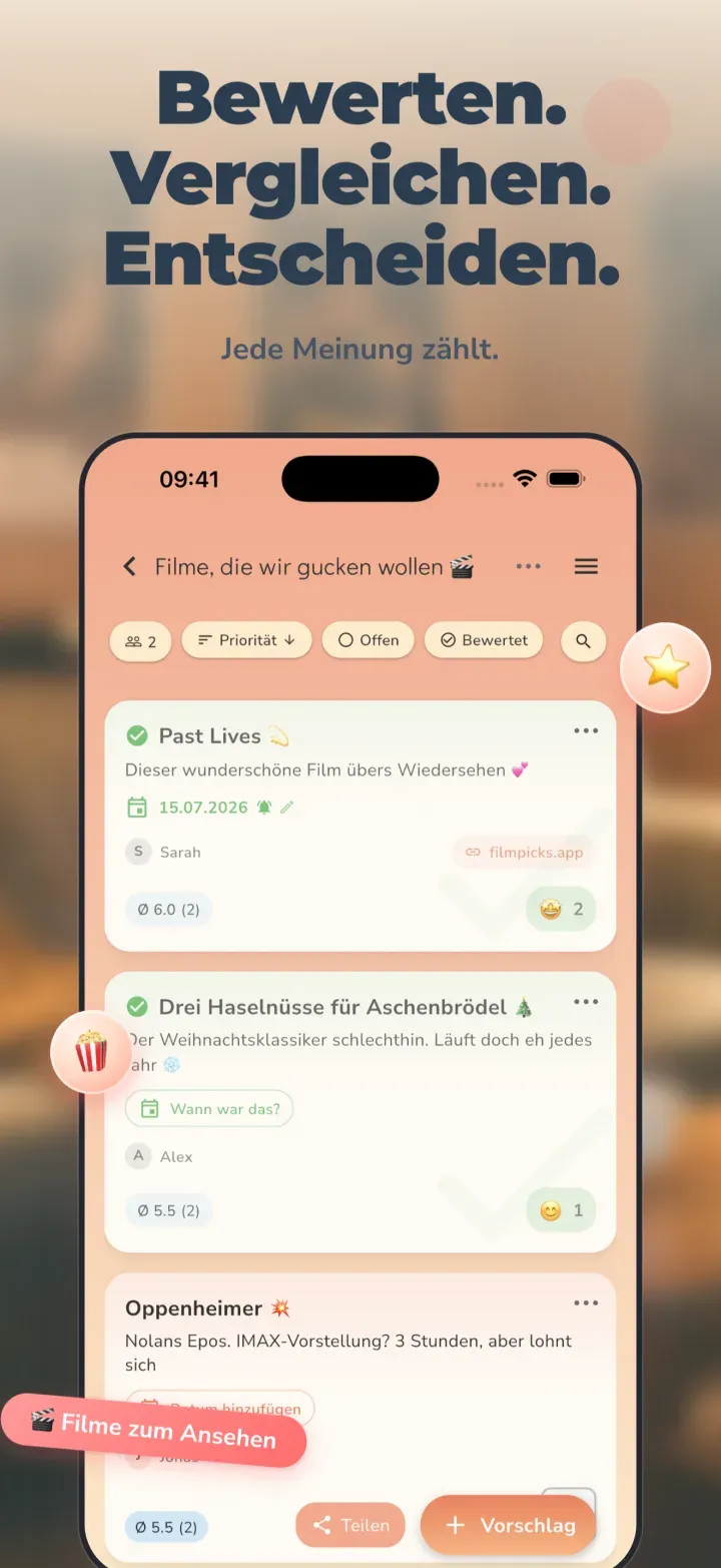 soonish: Wunschliste für Filme und Serien