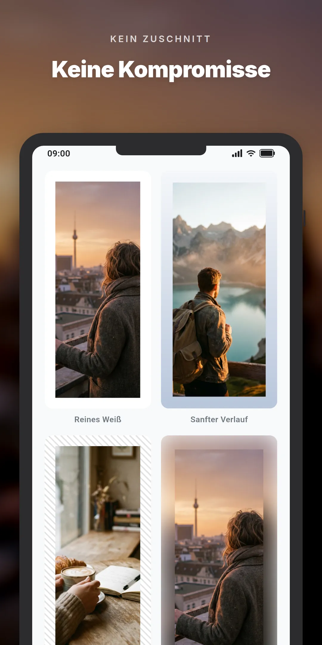 No Crop App – Foto mit individuellem Rand für Instagram