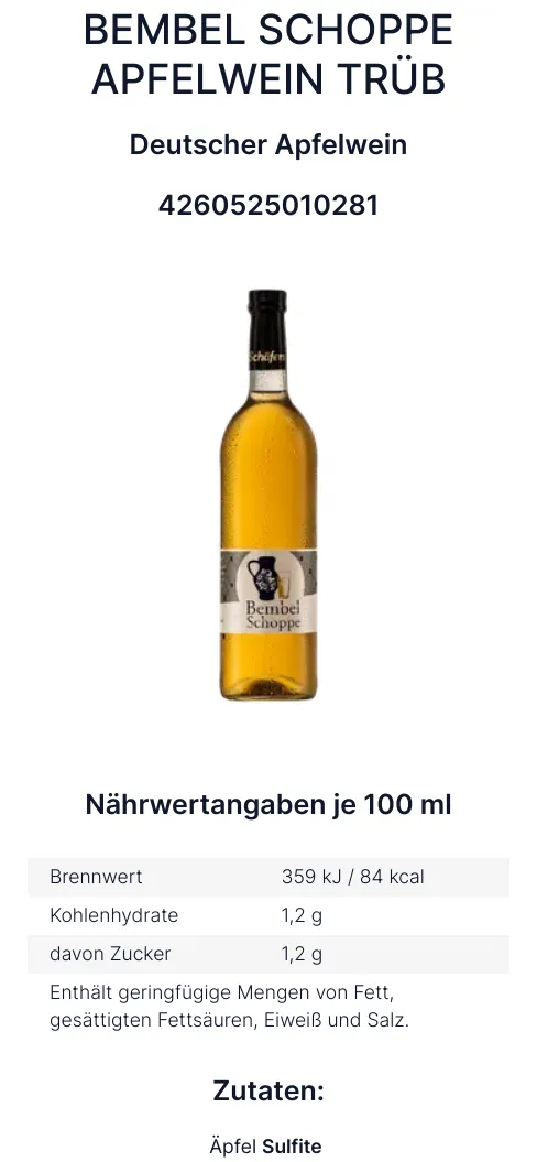 nutri.codes – QR-Code-Etikett auf einer Weinflasche